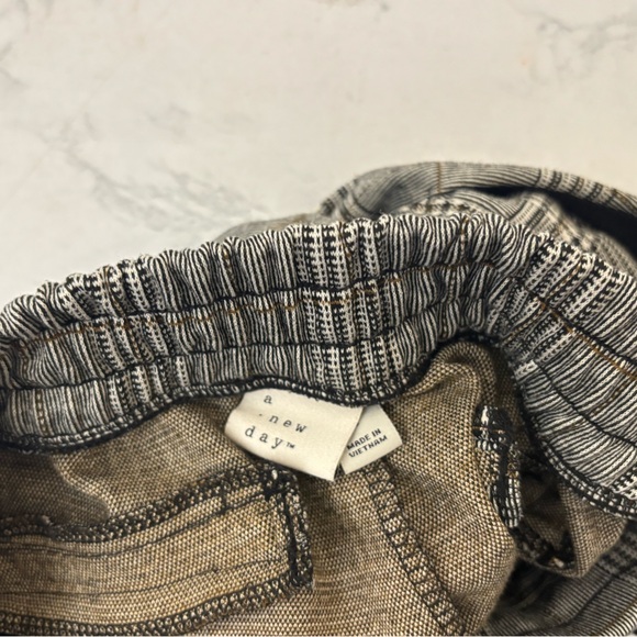 A New Day Pants Womens S Gray Plaid Elastic Waist Cotton Blend Jogger Plaid - Picture 5 of 6